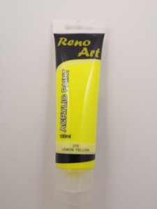 Variety: #215 Reno Art Acrylic Paint (100ml) - Lemon Yellow