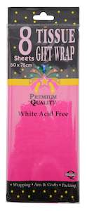 Variety: Tissue Paper (50x75cm) 8PK - Hot Pink