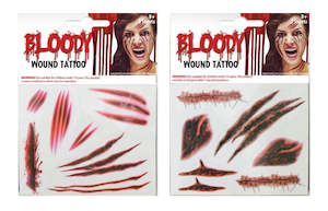 Bloody Wound Tattoos 2 Sheets