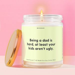 Toiletry preparation: Being a dad is hard, at least your kids aren't ugly.