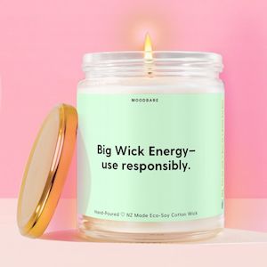 Toiletry preparation: Big Wick Energy—use responsibly.