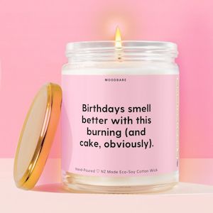 Birthdays smell better with this burning (and cake, obviously).