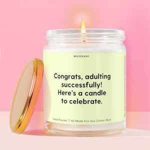 Congrats, adulting successfully! Here’s a candle to celebrate.