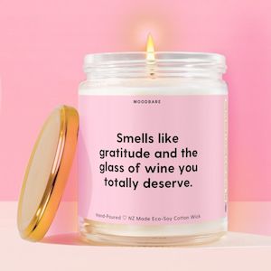 Smells like gratitude and the glass of wine you totally deserve.