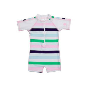 Snapper Rock Kids Swimwear: Sunsuit | Riviera Stripe