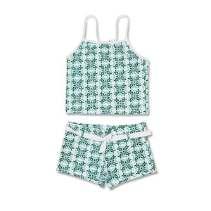 Snapper Rock Kids Swimwear: Tankini | Island Tile Fish