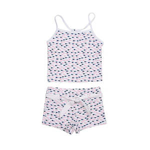 Snapper Rock Kids Swimwear: Tankini | Pink & Blue Fish