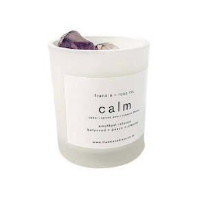 Crystal Infused Candle | CALM - Amethyst