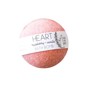 Bath Bomb | Heart ~ Raspberry + Vanilla