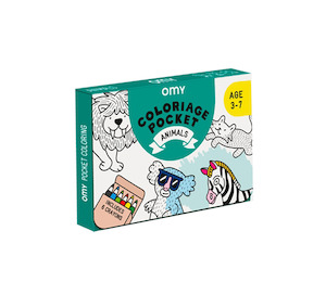 Desk Bookshelf: OMY France ~ Pocket Colouring | Animals