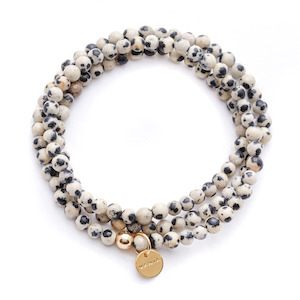 Dalmatian Jasper Wrap Bracelet