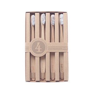 Bamboo Guest Toothbrush Set