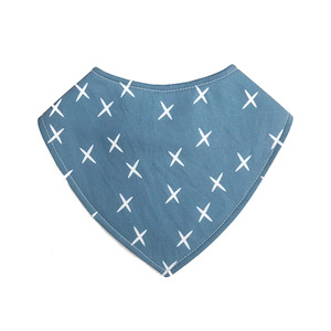 Dribble Bib | Dusky Blue Cross