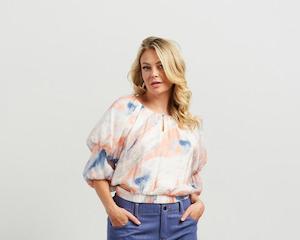 et alia Kaia Crop Top - Sunset Print