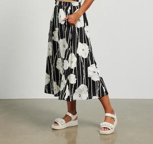 et alia Ivy Midi Skirt - Black Azalea