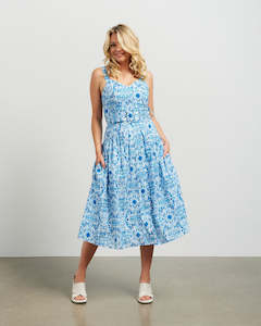 et alia Isabelle Dress - Blue Willow