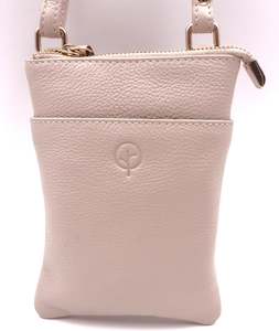 Second Nature Leather Small Cross Body Bag  - Wild Oat  #ST57