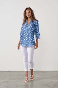 Caju Tunic with Scoop Hem - Blue CZ807