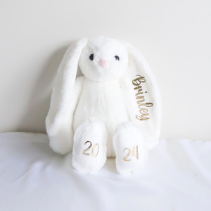 Personalised Plush Bunny- White