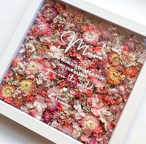 Personalised LARGE Shadow Box Flower Frame