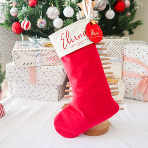 2024 Velvet First Christmas Stocking