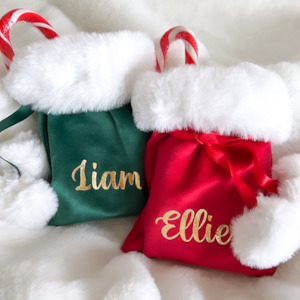 Christmas Accessories: Velvet Mini Christmas Sack