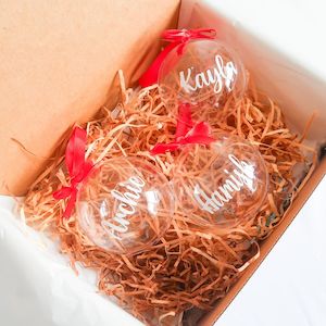 2024 Christmas Baubles Ornaments: Clear Christmas Bauble