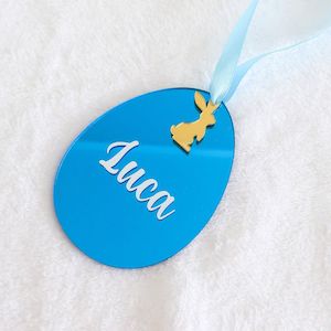 Personalised Easter Egg Ornament - Blue