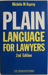 Second hand book: Plain Language For Lawyers by Michele M Asprey