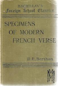 Specimens of Modern French Verse by H. E. Berthon