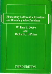 Second hand book: Elementary Differential Equations And Boundary Value Problems by William E. Boyce and Richard C. DiPrima