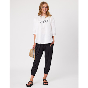 Womenswear: Santorini Linen Blend Tops White