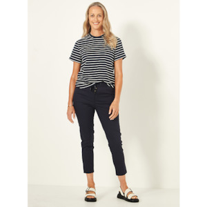 Mia Top Navy Stripe