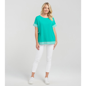 Womenswear: Luna Top Green Check