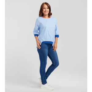 Womenswear: Taylor Top Blue Check