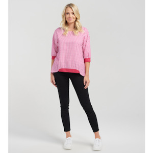 Womenswear: Taylor Top Pink Check