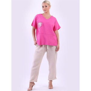 Womenswear: Italian Heart Top Fuchsia