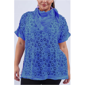 Womenswear: Italian Daisy Top S/S Blue