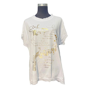 Womenswear: Italian Cotton Foil Tee White