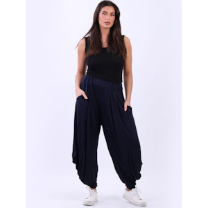 Womenswear: Italian Harem Pants Navy