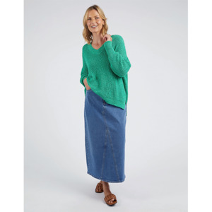 Womenswear: Rachele V Neck Knit Green