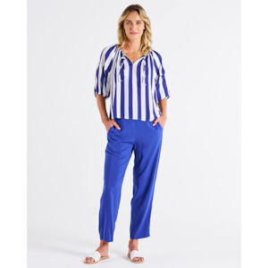 Camilla Blouse Blue Stripe