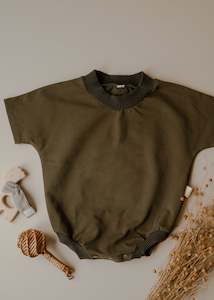 Baby wear: Short sleeve Romper ® -Khaki