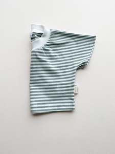 Boxy Tee ® -Sea foam Stripe