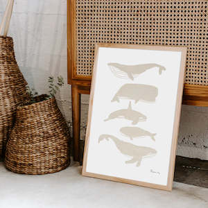 WHALES PRINT