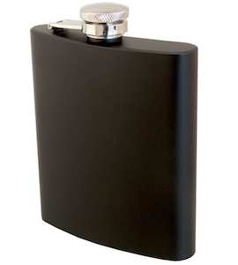 Stainless Steel, 8oz / 236ml Hip Flask black