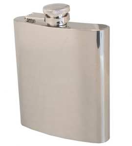 Clothing: Stainless Steel 4oz Hip Flask.