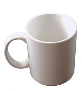 Ceramic 11oz coffee mug.