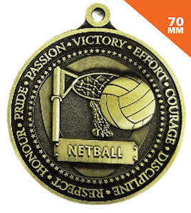 NETBALL 70MM MEDAL AS209 * Discounts applied in cart *