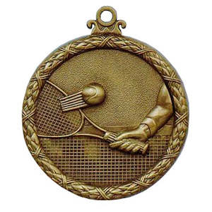 ANTIQUE TENNIS 50MM MEDAL AS207 * Discounts applied in cart *